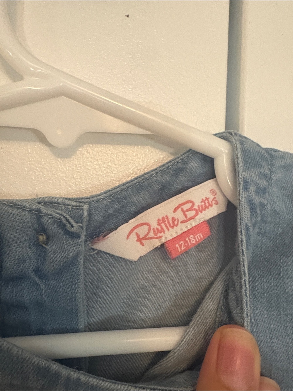Ruffle Butts Light Blue Denim Ruffle Dress - Picture 3 of 3